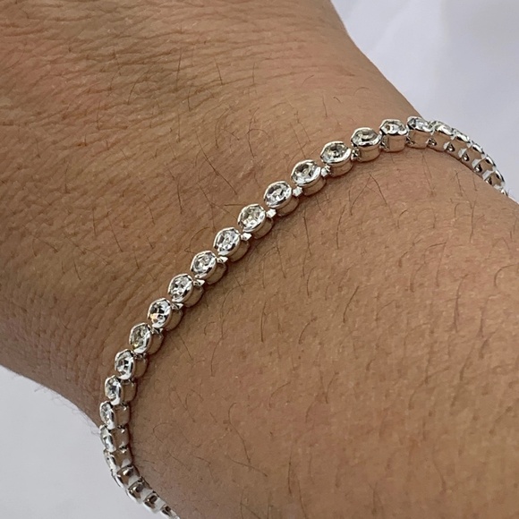 CZ Round Stone Tennis Bracelet - Picture 3 of 4